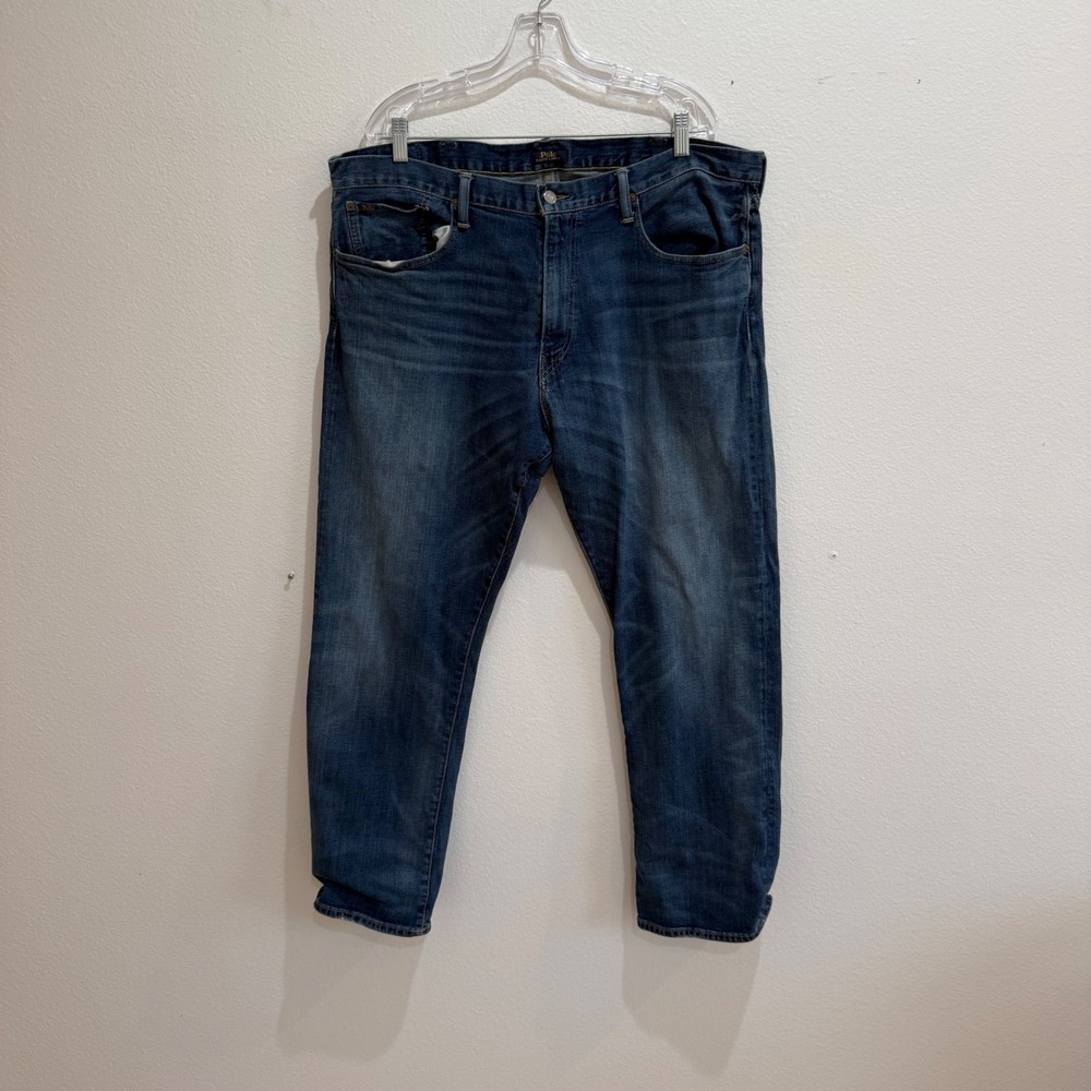 Polo Ralph Lauren Sullivan Slim Stretch Jeans Blue 40x32 Mens Medium Wash Denim